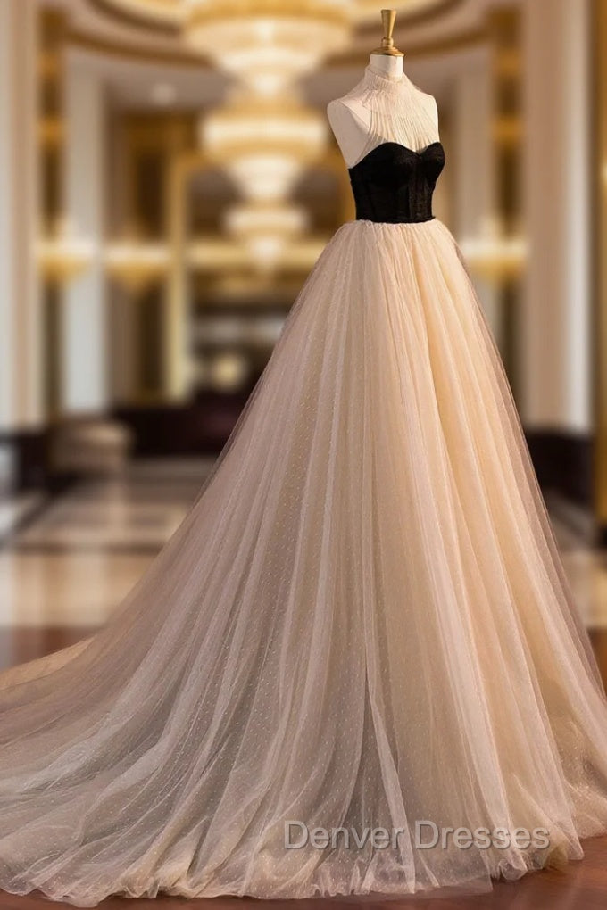 Elegant Tulle Long A-Line Prom Dress, Evening Party Dress Main image