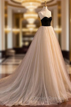 Elegant Tulle Long A-Line Prom Dress, Evening Party Dress