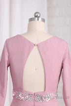 Elegant V-Neck Satin Backless Set With Beaded Bride Mother Of The Bride