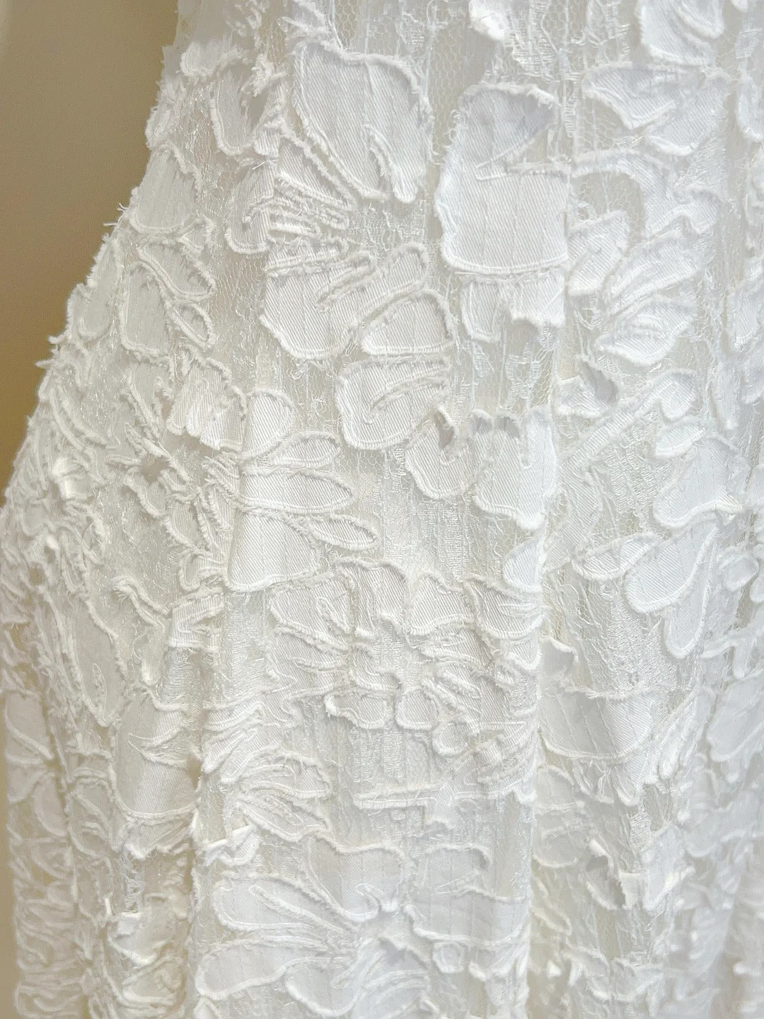 Elegant White A-Line Round Neck Lace Pattern Prom Dress Evening Dress Bridesmaid Dress