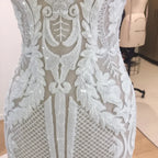 Elegant White V-Neck Mermaid Lace Wedding Dresses