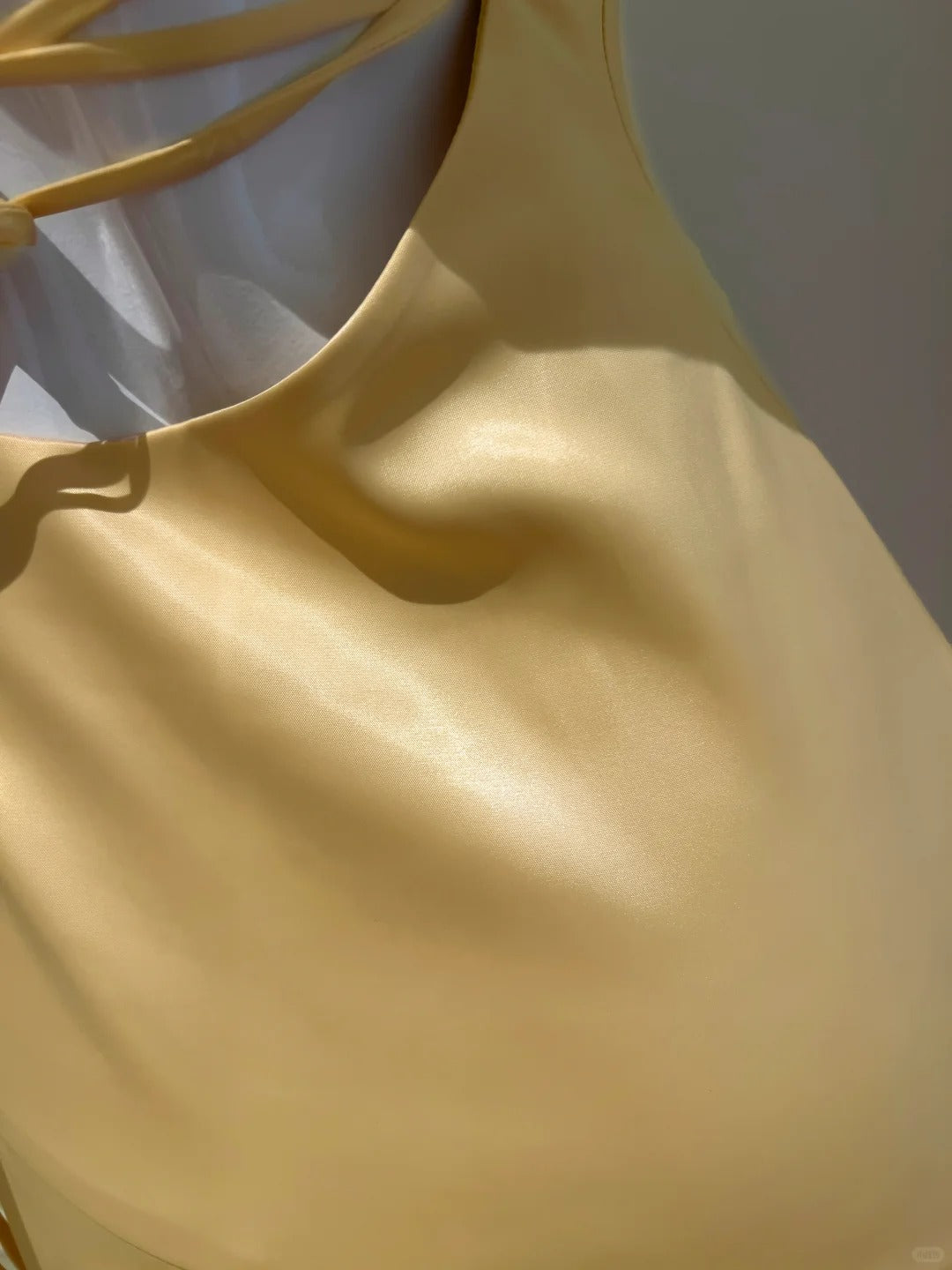 Elegant Yellow Irregular Halter Neck Satin Short Front Long Back Prom Dress