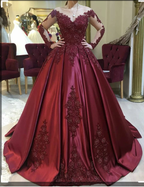 Emerald Green Long Sleeve Quinceanera Dress Ball Gown Plus Size 15 Junior Prom Dress