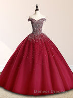 Emerald Green Sequin Prom Dress Beaded Quinceanera Dress