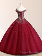 Emerald Green Sequin Prom Dress Beaded Quinceanera Dress