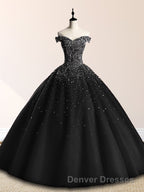 Emerald Green Sequin Prom Dress Beaded Quinceanera Dress