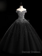 Emerald Green Sequin Prom Dress Beaded Quinceanera Dress, Sweet 16 Dress