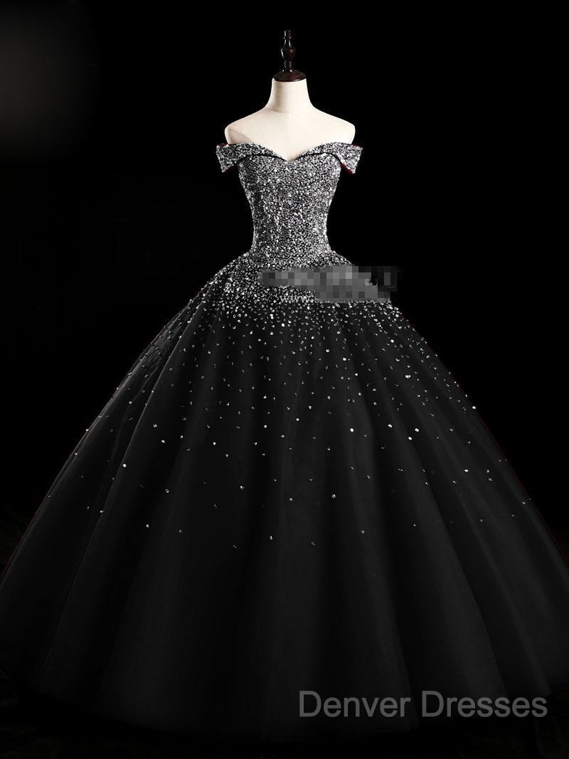 Emerald Green Sequin Prom Dress Beaded Quinceanera Dress, Sweet 16 Dress