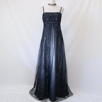 ¥ââ€?Empire Dress Vintage Silver And Black Glitter Ombre Beaded High-Waisted Long Tulle Prom Dress Evening Dress Party Dress