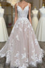 Engagement Wedding Dress In Color Formal Wedding Dress Court Train A-Line Spaghetti Strap Sweetheart Lace With Buttons Appliques