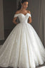 Ethereal Wedding Dress Ball Gown Off The Shoulder Sequin White Wedding Dress Bridal Gowns