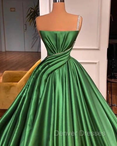 Fabulous Long A-line One Shoulder Satin Sleeveless Formal Prom Dress Secondary image