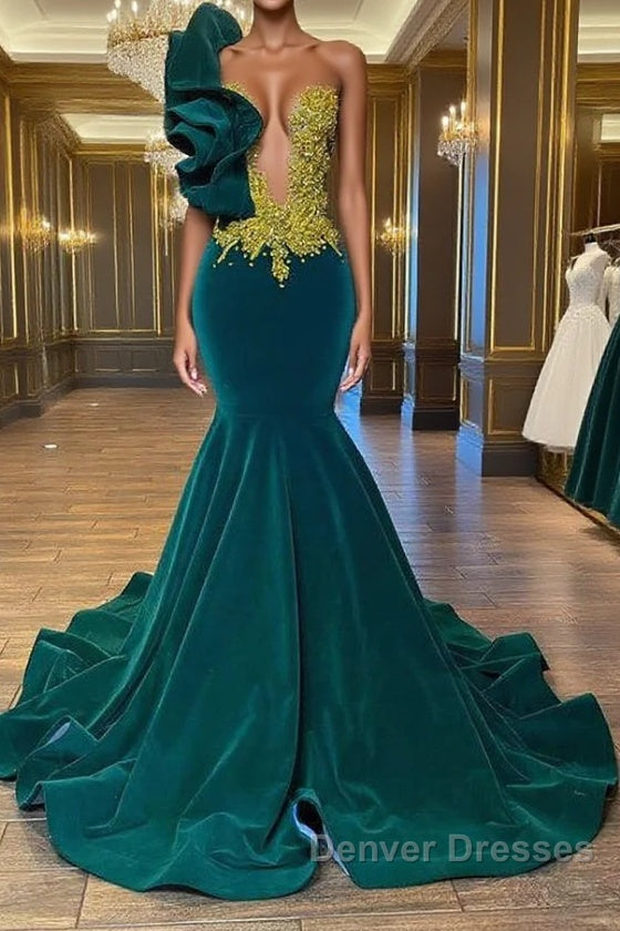 Fabulous Long Sleeveless Meimaid Prom Dress With Beading Main image