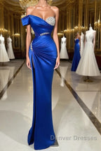 Fabulous Long Sweetheart Split Mermaid Evening Prom Dress With Beading