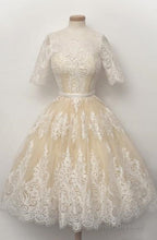 Fabulous Scalloped-Edge  Homecoming Dress With Lace Pearls