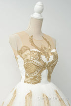 Fabulous White Homecoming Dress Jewel Knee-Length Lace Appliques