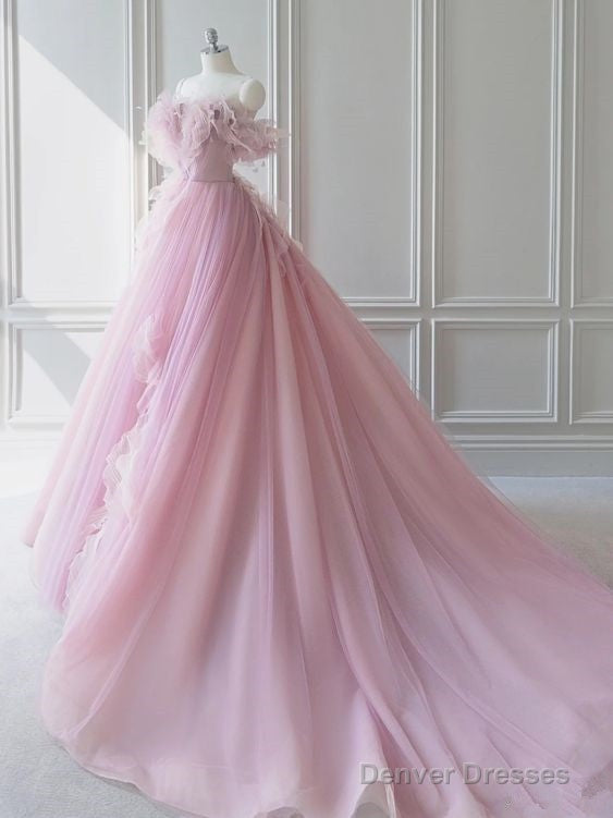 Fairy Ball Gown Off The Shoulder Tulle Prom Dresses Long Party Dress Secondary image