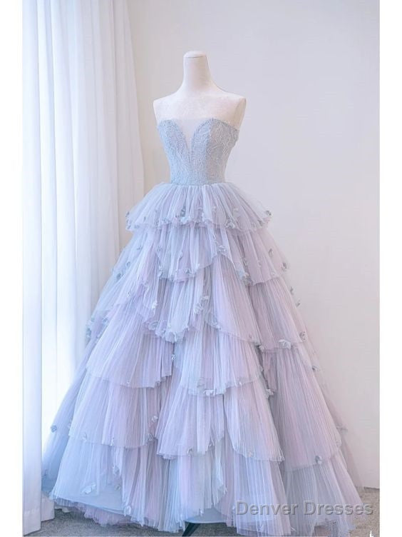 Fairy Ball Gown Sweethart Long Light Sky Blue Prom Dresses 22Th Birthday Outfit Main image