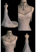 Fairytale Mermaid Wedding Dress Glittering Straps Backless Wedding Dress