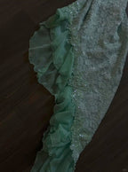 Fairytale Mint Green Spaghetti Straps Bodycon Chiffon Prom Dress Lace Applique Sweet Party Dress
