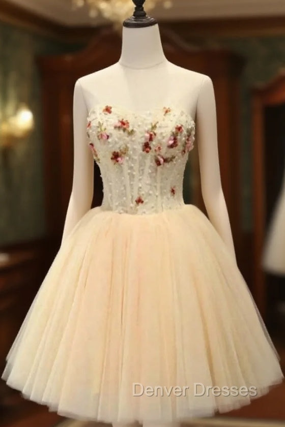 Fancy A Line Homecoming Dress Sweetheart Homecoming Dress Main image