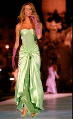 Fancy Mermaid Sweetheart Neckline Green Satin Long Prom Dress Evening Dress Formal Dress