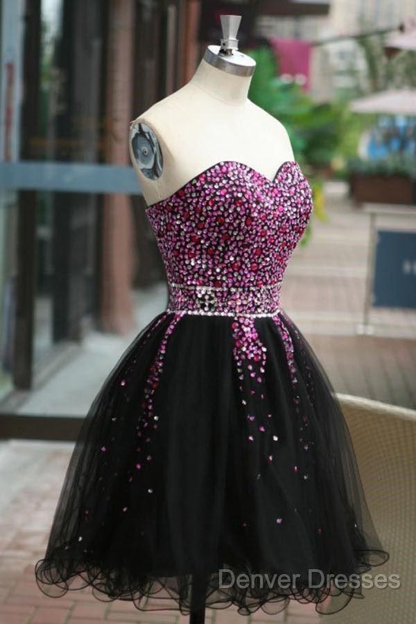 Fancy Sweetheart Lace-Up Short Homecoming Dress With Beading