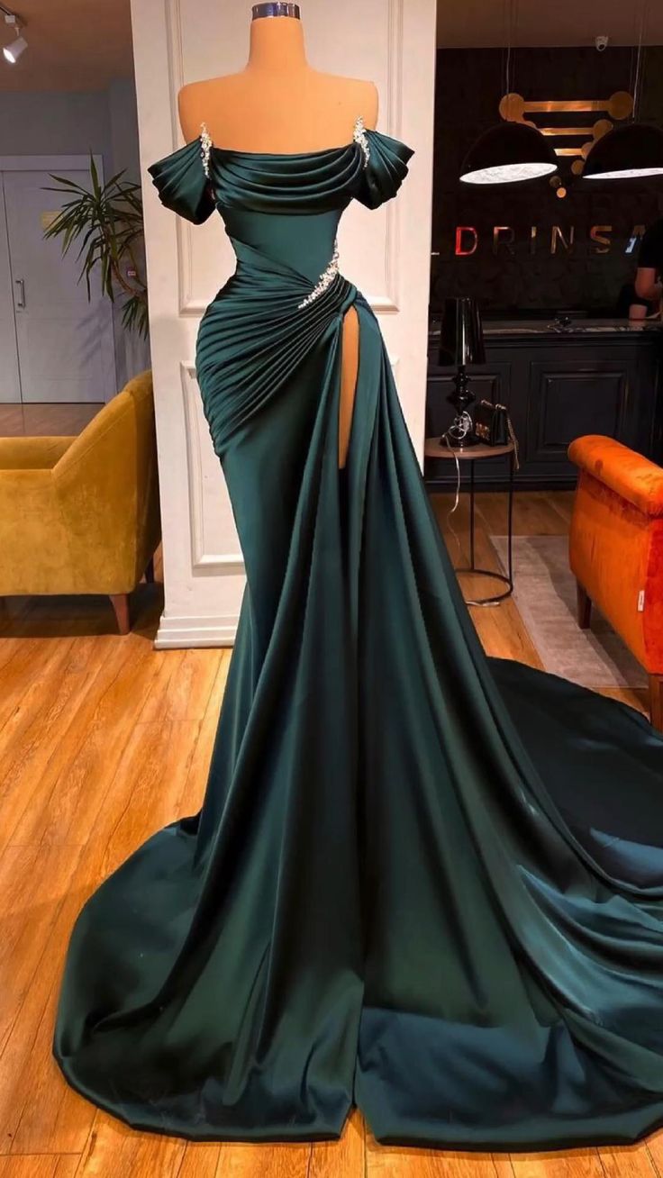 Fashion Green Evening Dress, Long Prom Dress Main image