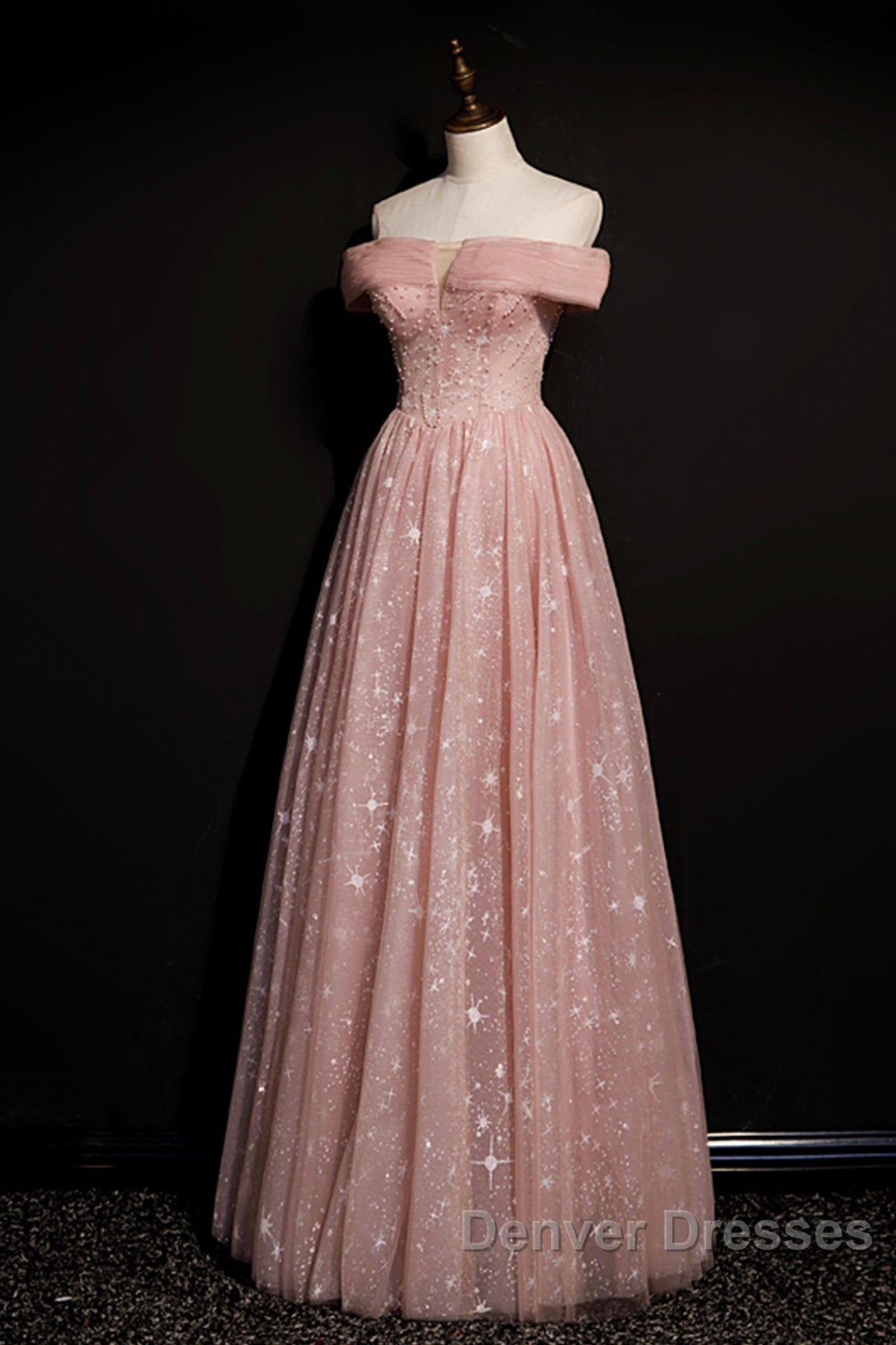 Cute tulle long A line prom Dress evening Dress Secondary image