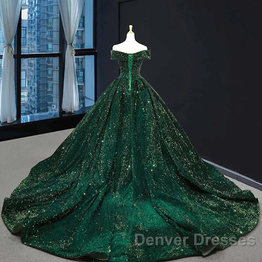 Vintage Off Shoulder Green Long Quinceanera Dress Sweet 16 Prom Dress Secondary image