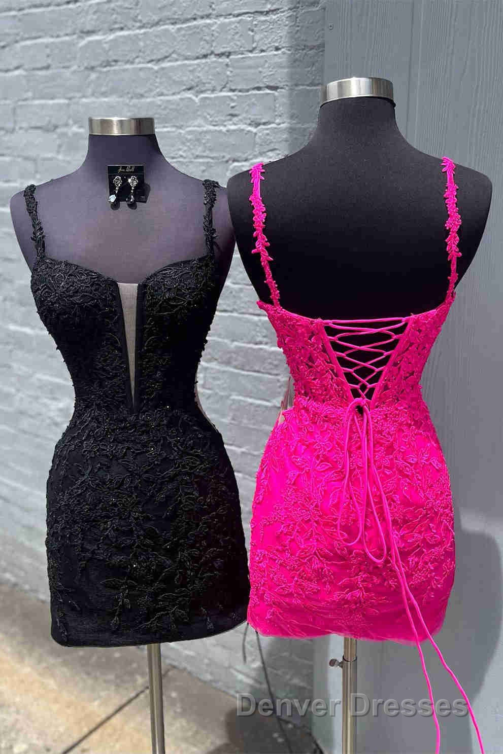 Fitted Straps Appliques Mini Homecoming Dress Secondary image