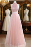 Floor-Length Tulle Sleeveless Prom Dress