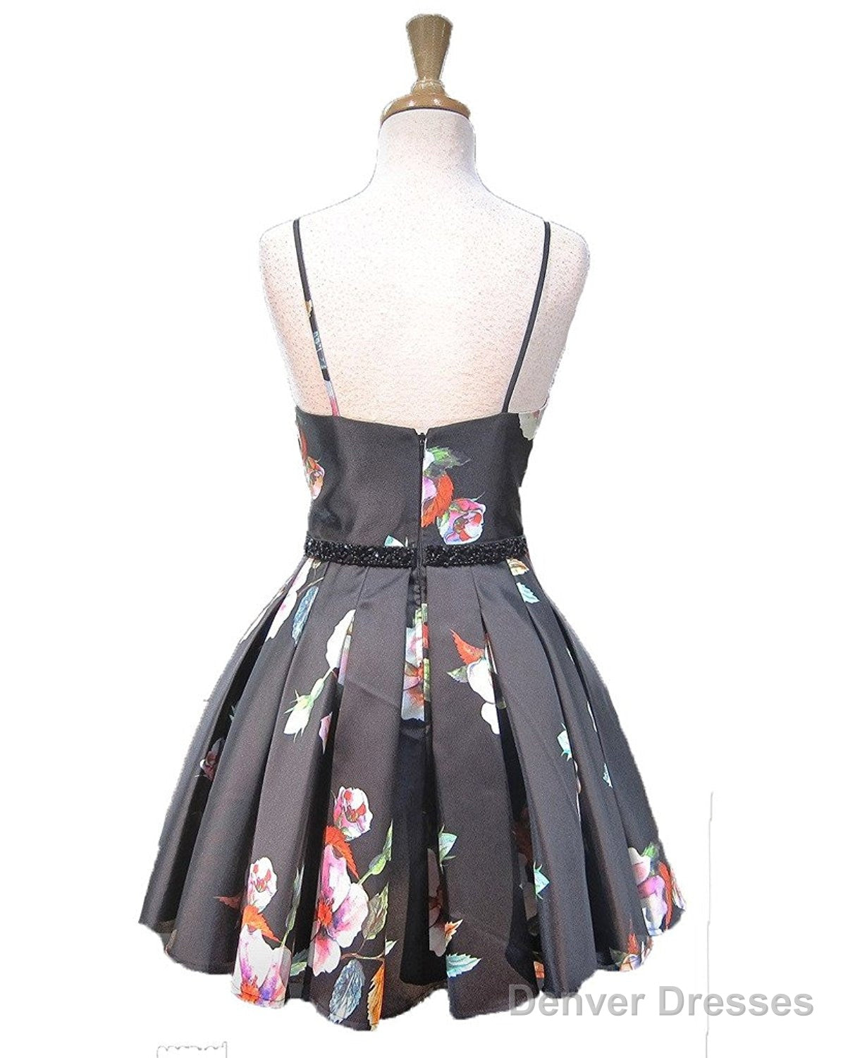 Floral Strapless Short Homecoming Dresses Secondary image