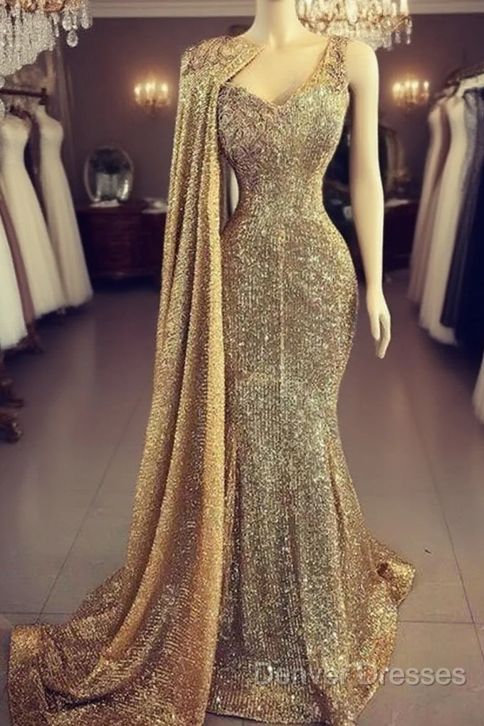 Formal Evening Gown,Prom Dress Sparking Mermaid V Neck Sexy Prom Dress