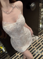 French Lace Halterneck Slim Fit Hip Camisole Homecoming Dress