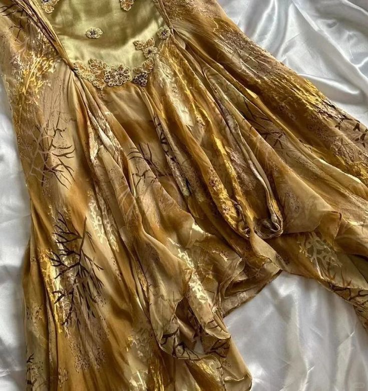 French Retro Gold Beaded Satin Irregular Skirt Prom Dress