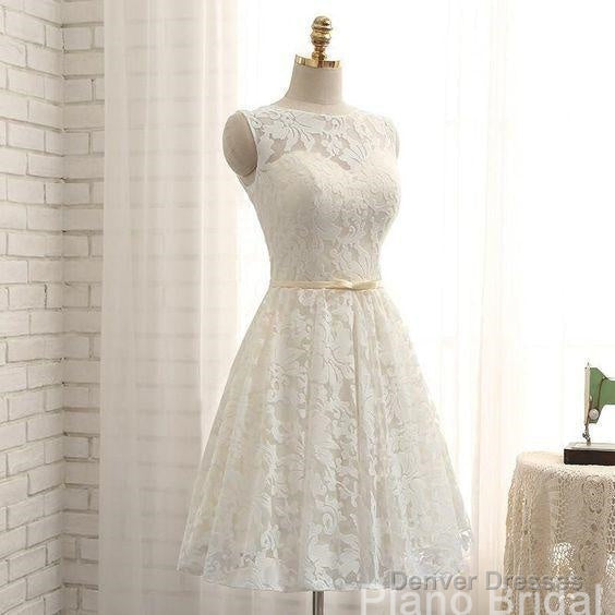 A Line Lace Prom Homecoming Dresses, Short Secondary image