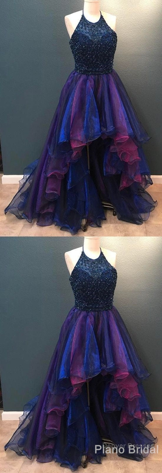 High Low Prom Dresses, Ombre Prom Dresses, Asymmetric Prom Dresses, Front Short Long Back Prom Dresses Secondary image