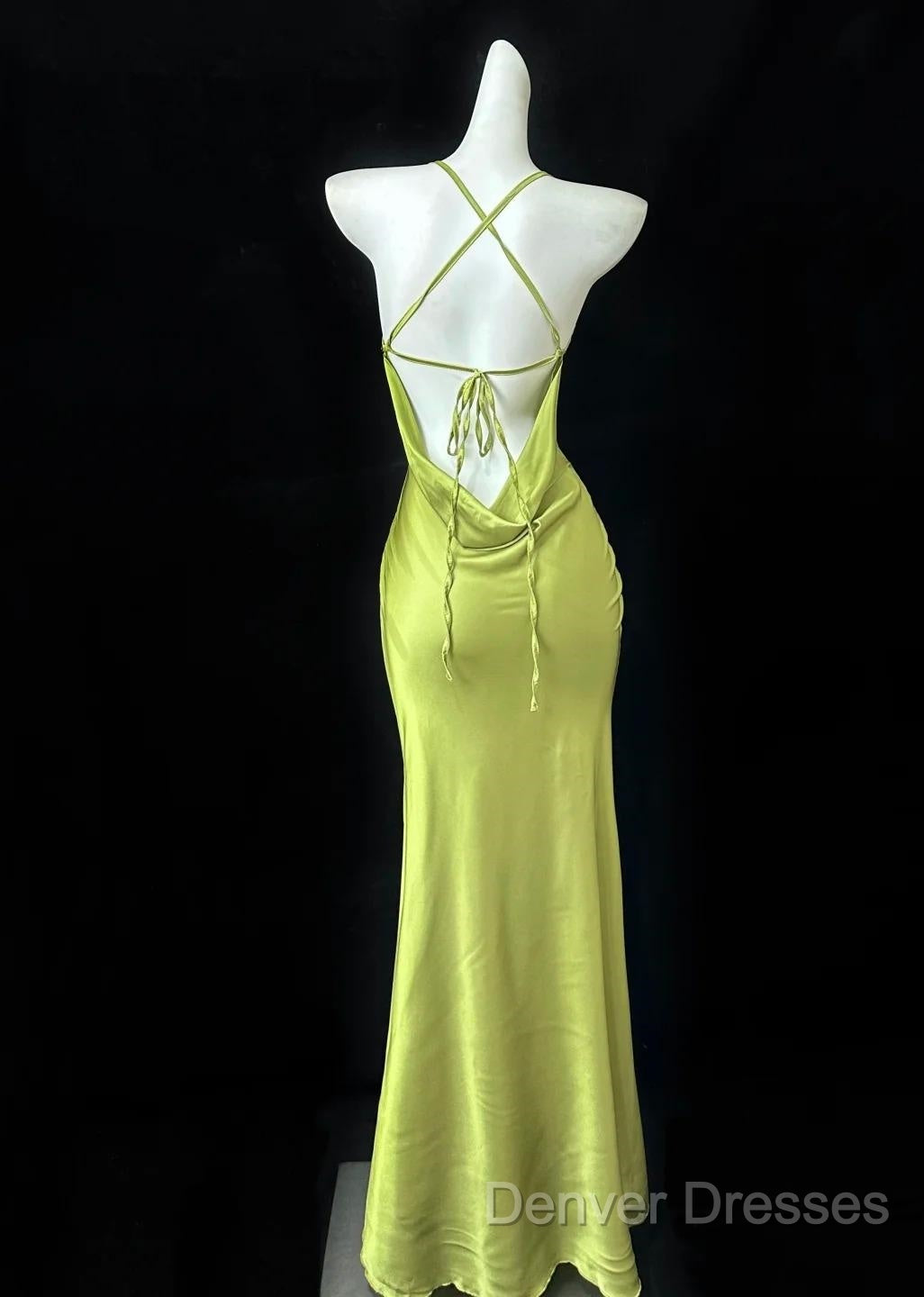 Gentle Satin Swing Neck Spaghetti Straps Mermaid Gown Elegant Backless Prom Dress For Quinceanera&Graduation Secondary image