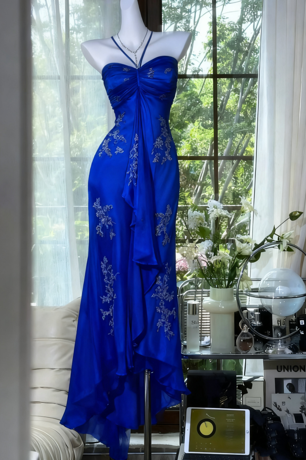 Green Beaded Exquisite Gorgeous Long Chiffon Prom Dress Evening Dress Party Dress
