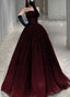 Glam Black And Red Evening Dress Party Dress, Shiny Tulle Ball Gown Prom Drses