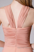 Glam Blush Pink Prom & Wedding Dress-Sweet 16 Chiffon Evening Gown For Graduation & Quinceanera