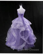 Glam Tulle Light Purple Long Formal Dress Ball Gown Sweet 16 Dress prom Dress shops