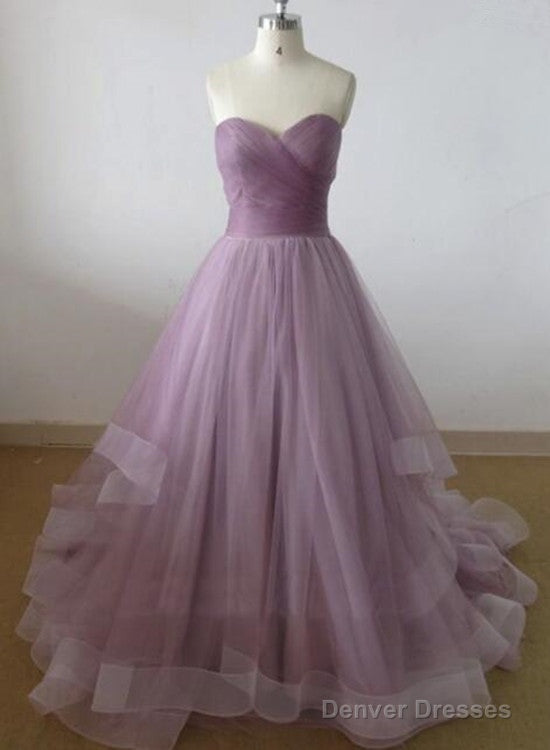 Glam Tulle Sweetheart Floor Length Formal Gowns, Charming Prom Gowns, Women Formal Dresses