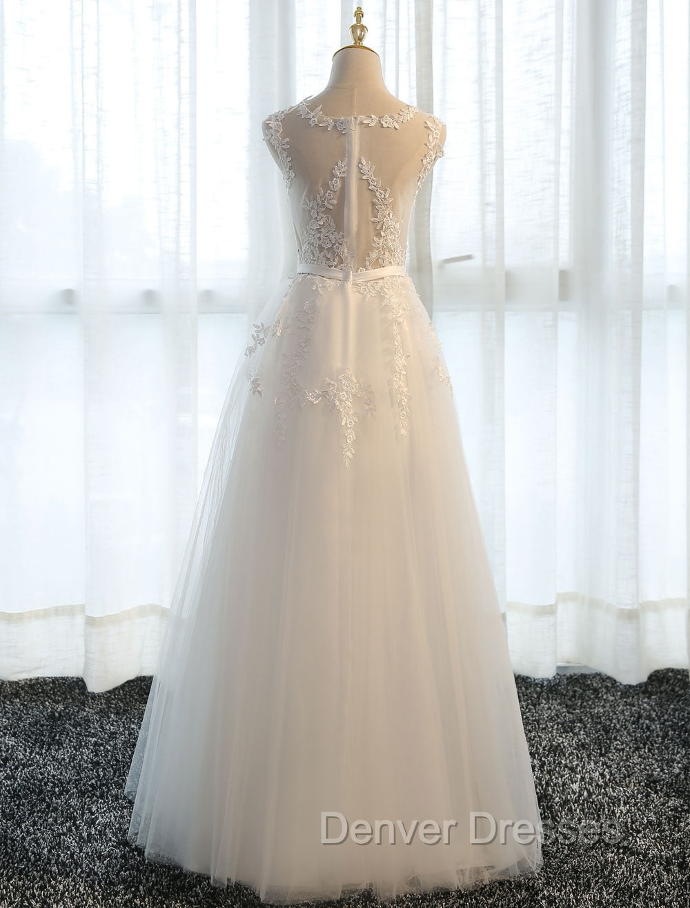 Glamorous Long Evening Dress Lace Cameo Pink Party Dress A Line Applique Tulle Maxi Formal Dress