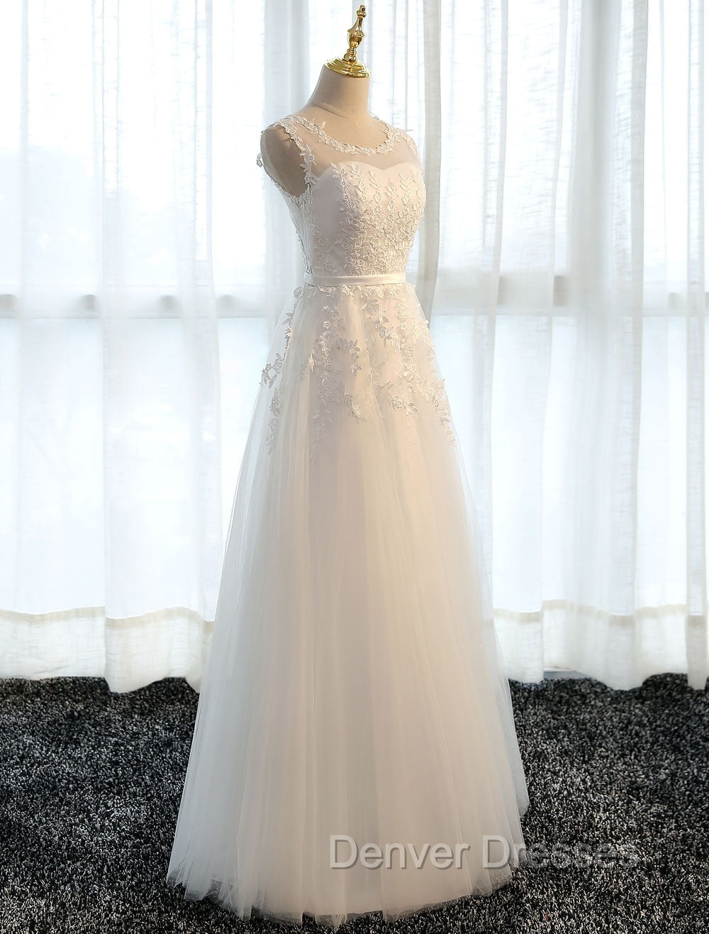 Glamorous Long Evening Dress Lace Cameo Pink Party Dress A Line Applique Tulle Maxi Formal Dress