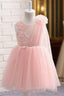 Glamorous Pink First Dress For Girls Brand Tulle Lace