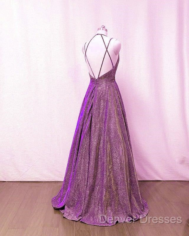 Glitter Ball Gown Prom Dress Cross Back