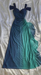 Glitter Blue Sweetheart Neck Bodycon Dress Ruffled Party Dress Spaghetti Strap Evening Dress