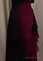 Glitter Radient Blue Prom Dress For Birthday& Pool Party-Elegant V-Neck Spaghetti Straps Evening Dress